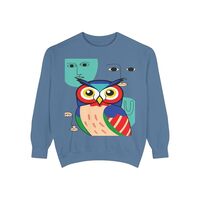 Colorful Owl Design Unisex Sweatshirt Cozy Casual Wear