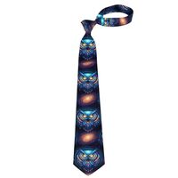 KATVEESC Classic Pre-Tied Necktie for Men Galaxy Nighthawk Owl Office, Meeting, Party, Formal, Casua