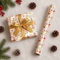 Hauhiho Owl Wrapping Paper Rolls, Owl Holiday Gift Wrapping Paper Merry Christmas