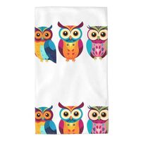 YYHHAOFA Colorful Owls Prints Towel Towels 27.5x16in Skin-Friendly Absorbent Fluffy and Soft for Bat