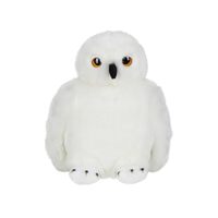 Harry Potter Hedwig Soft Toy - Medium 8" Plush Toy Owl - Collectible - White Snowy Owl with Yel