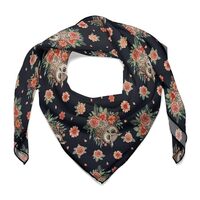 BESCHOC Women Neckerchief Floral Owl Headscarf