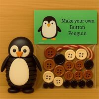 Animal Theme Button Christmas Tree Ornament Kits, DIY Button Xmas Craft Kit, Animal Buttons Ornament