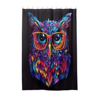 ODAWA Fabric Shower Curtain Bathroom Long Colorful Owl Lightweight Bathroom Decor Standard Bathtub C