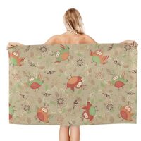 AFHYZY Owl Microfiber Beach Towels for Adults Sand Free Quick Dry Gym Shower Towel Absorbent Oversiz