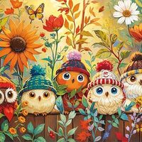 LOJETON Colorful Autumn Bird Puzzles for Adults 1000 Pieces, Perfectly Letter on Back No Dust, Plant