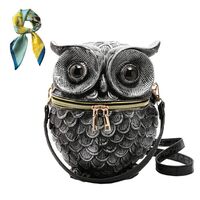 Owl Shaped Novelty Crossbody Bucket Bag,Large Waterproof Unique Halloween Handbag,3D Animal Shaped P