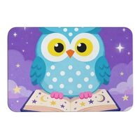 VIDI Diatomaceous Stone Bath Mat Non-Slip Super Absorbent Bath Mat Cartoon Owl Bathroom Rugs Fit Und