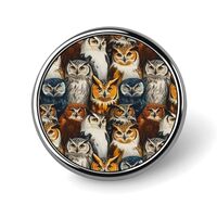 Colorful Owl Print Enamel Pins for Backpack - Cute Jacket Coat Hat Bags Badge Pins, Funny Unique Nov