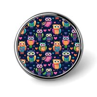 Cartoon Cute Owl Print Enamel Pins for Backpack - Cute Jacket Coat Hat Bags Badge Pins, Funny Unique