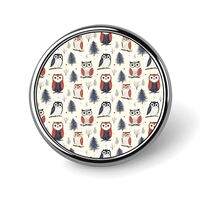 Owl In The Woods Print Enamel Pins for Backpack - Cute Jacket Coat Hat Bags Badge Pins, Funny Unique