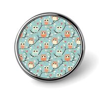 Colorful Owl Cute Print Enamel Pins for Backpack - Cute Jacket Coat Hat Bags Badge Pins, Funny Uniqu