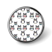Bow Tie Owl Print Enamel Pins for Backpack - Cute Jacket Coat Hat Bags Badge Pins, Funny Unique Nove