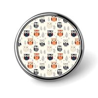 Cute Owl Cartoon Print Enamel Pins for Backpack - Cute Jacket Coat Hat Bags Badge Pins, Funny Unique