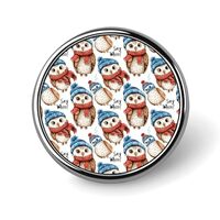 Scarf Owl Cute Print Enamel Pins for Backpack - Cute Jacket Coat Hat Bags Badge Pins, Funny Unique N