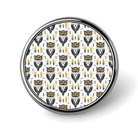 Tribal Style Owl Print Enamel Pins for Backpack - Cute Jacket Coat Hat Bags Badge Pins, Funny Unique