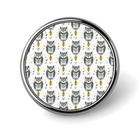 Simple Owl Print Enamel Pins for Backpack - Cute Jacket Coat Hat Bags Badge Pins, Funny Unique Novel