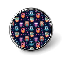 Cute Owl Colorful Print Enamel Pins for Backpack - Cute Jacket Coat Hat Bags Badge Pins, Funny Uniqu