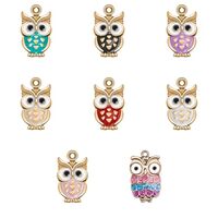 ARTISAMILY 16pcs Owl Alloy Enamel Pendants Cute Animal Owl Necklace Pendants Dangle Earring Bracelet