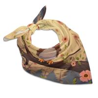 ELUZZIZUT Square Head Scarves for Men Women Multi-Purpose Neck Scarf Soft Handkerchiefs Cute Owl Ban