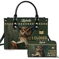 Personalized Just A Girl Who Loves Books Leather Bag – Custom Name Book Lovers Purse Gifts for