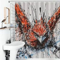 YCJUGWSP Vibrant Owl Shower Curtain Soft Bath Curtain Waterproof Polyester Fabric Shower Curtains fo