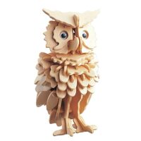 COOLHIYA Wooden Owl Puzzle Educational for Adults Tenon Structure Smooth Sturdy Quality Wood Lifelik