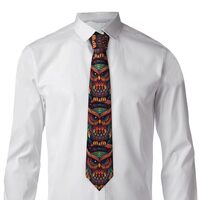 FodPand Classic Men's Silk Tie Color owl pattern Necktie Skinny Neck Ties Formal Neckties for W