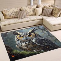 ALAZA Owl Wood Tree Non Slip Area Rug 4'10" x 6'8" for Living Dinning Room Bedro