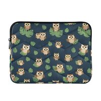 Owls Leaves Dark Blue 13-14 Inch Laptop Sleeve for Women Laptop Case Bag Sleeve for Traveling Comput