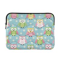 Owls Flowers Blue 13-14 Inch Laptop Sleeve for Women Laptop Protective Case for Notebook Women