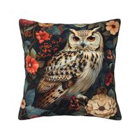 Beanstack William Morris Abstract Vintage Floral Owl Throw Pillow Velvet Pillowcase Home Set Comfort