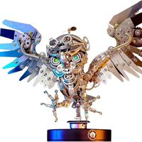 3D Metal Puzzle, 700 + pcs Owl Model Steampunk, Making for Adults Teens to Build, DIY Decoration Col