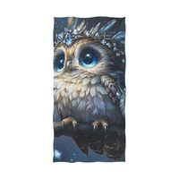 Luxury Bath Sheets Extra Large 32x64 Inch, Cute Owl Diamond Swim Body Bath Towels Bathroom, Soft Poo