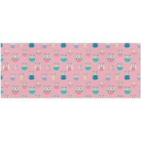 OTVEE Owls with Floral Crowns Design Birthday Wrapping Paper Roll, Mini Roll Gift Wrap Perfect for W