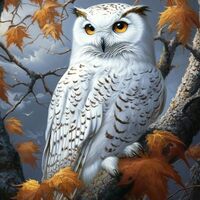 DIY Owl 11CT Pre-Printed Cross Stitch Kit for Adults & Beginners, Easy Needlepoint Pattern for D