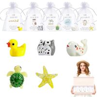 Veinsgrain Animal Pun Note Cards, Funny Resin Duck Stars Whales Turtles Owls with Thank You Cards, C