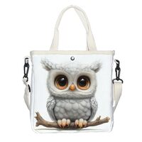 Cute owl print handbag-perfect gifts for animal lovers, women, shoulder bag Skew straddle bag Fashio