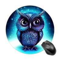 Gaming Mouse Pad Blue Owl Laptop Desk Pad for Laptop, Office & Home