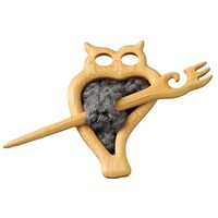 Wooden Brooch Pin Cute Animal Handmade Vintage Design Smooth Edges for Sweater Shawl Coat Gift (owl)