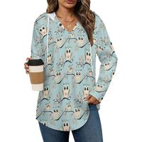 TZTTZT Cartoon Owl Print Womens Tops Hoodies Sweatshirts for Women Pullover Long SLeeve Shirts Fall 