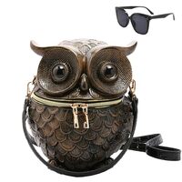 Women Weird Halloween Owl Purse Handbag, Men Unique Novelty Crossbody, Gothic Cartoon Owl Shaped Sho