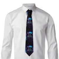 FodPand Classic Men's Silk Tie Purple Owl Necktie Skinny Neck Ties Formal Neckties for Wedding/