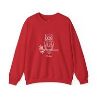 Owl-Themed Unisex Sweatshirt – Cozy Nature Lover Crewneck Pullover, Relaxed Fit Fall and Winte