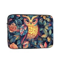 Laptop Case 12 inch Carrying Computer Bag Color owl Pattern Laptop Sleeve Briefcase Messenger Should