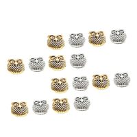 HAKIDZEL 30Pcs Owl Loose Spacer Beads for Jewelry Making DIY Craft Findings Zinc Alloy Mixed Color B