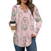 ACCXECTGGV Oversized Sweatshirt for Women Trendy Fall Fashion Hoodies Tops Who Loves Cute Owl 2025 V
