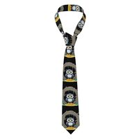 Men's Necktie MSRHIUEF Owl Guarding Treasure Printing for Business, Daily Life, Work, Birthday,