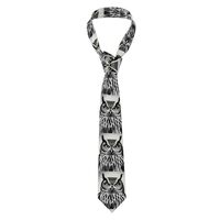Men's Necktie MSRHIUEF Colorless Owl Printing for Business, Daily Life, Work, Birthday, Wedding