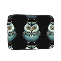 WHJSSF Chubby Owl Prints Portable Laptop Sleeve 13 inch for Business Travel, School, Office, Daily U